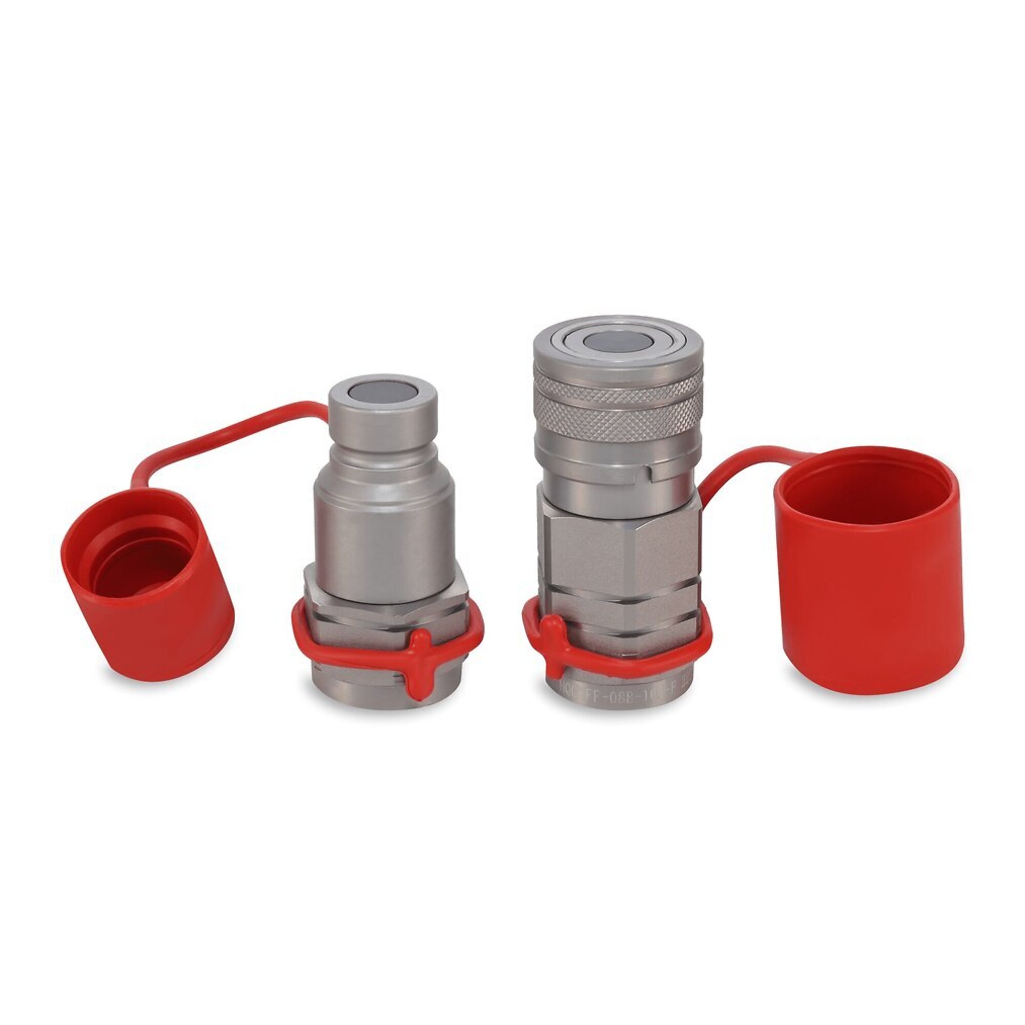 Magister 1/2? Flat Face Hydraulic Quick Couplers Set - 5/8? SAE Port